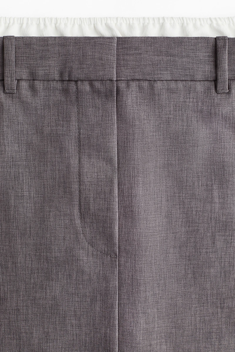 Jupe droite à double ceinture