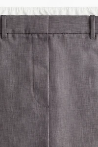 Jupe droite à double ceinture