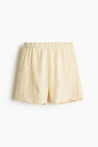 Short de pyjama en lin mélangé