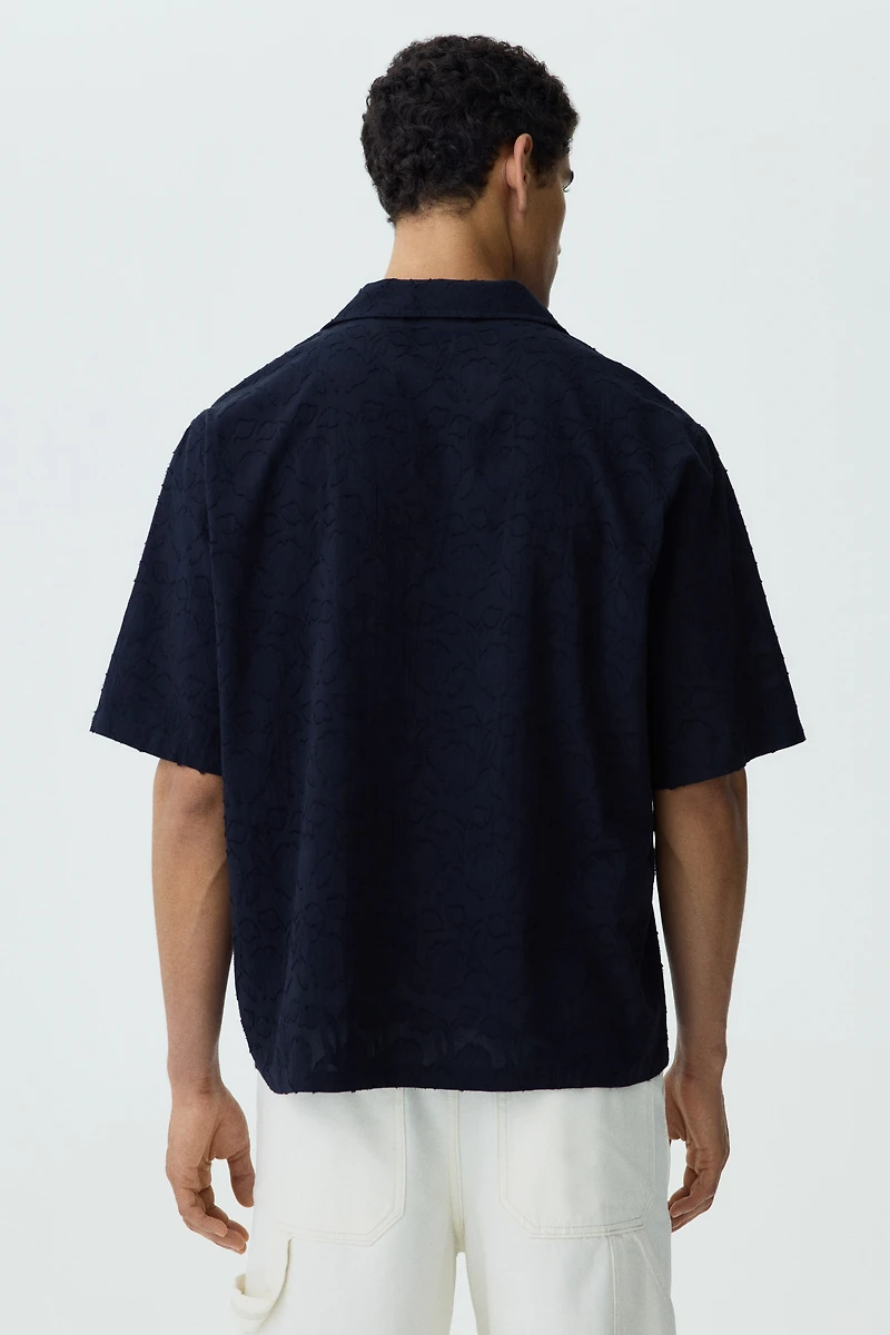 Relaxed-Fit Textured Resort Shirt