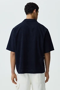Relaxed-Fit Textured Resort Shirt