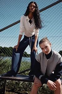 Motif-Detail Baseball Jacket