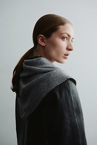 Garter-Stitched Triangle Scarf