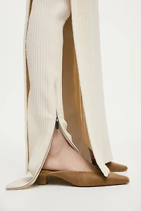 Heeled Leather Mules