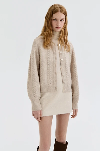 Cable-Knit Cardigan