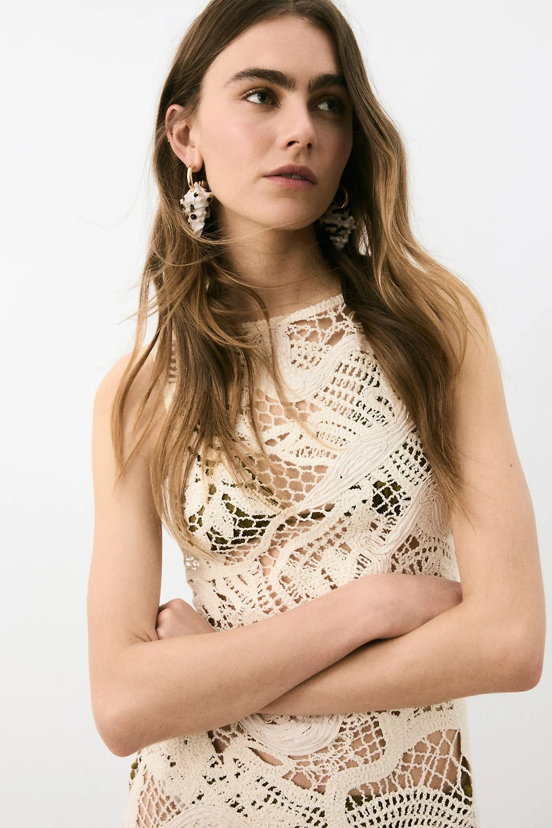Crochet-Look Dress