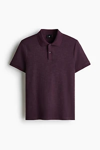 Polo près du corps en tricot jacquard