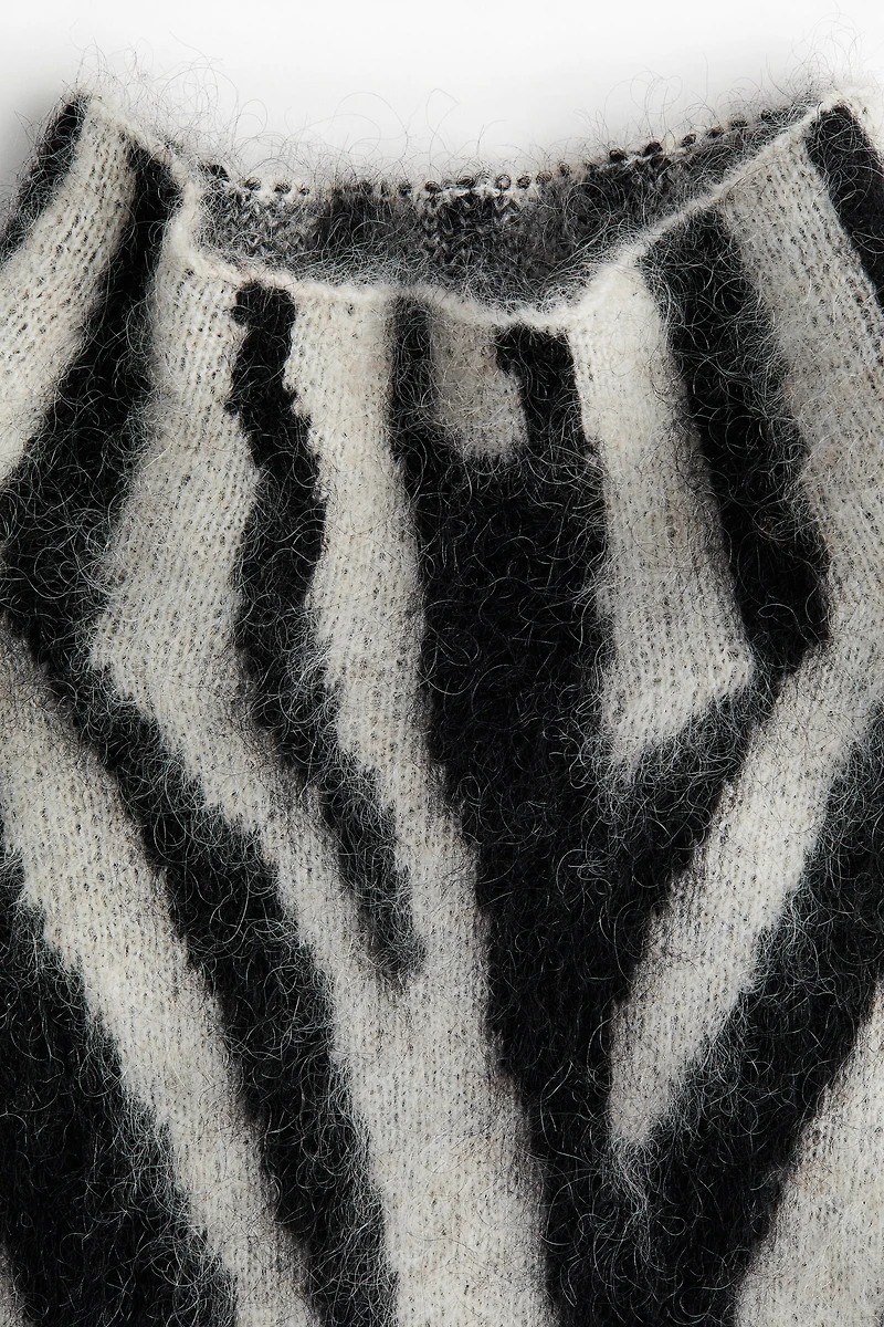 Mohair-Blend Mock Turtleneck Sweater