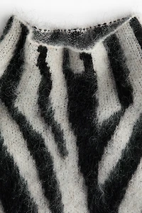 Mohair-Blend Mock Turtleneck Sweater