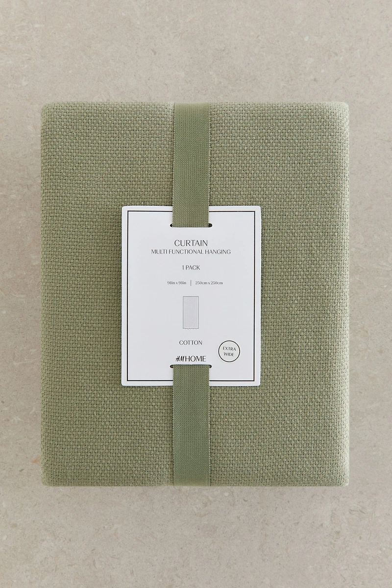 Single-pack Wide Cotton Curtain Panel