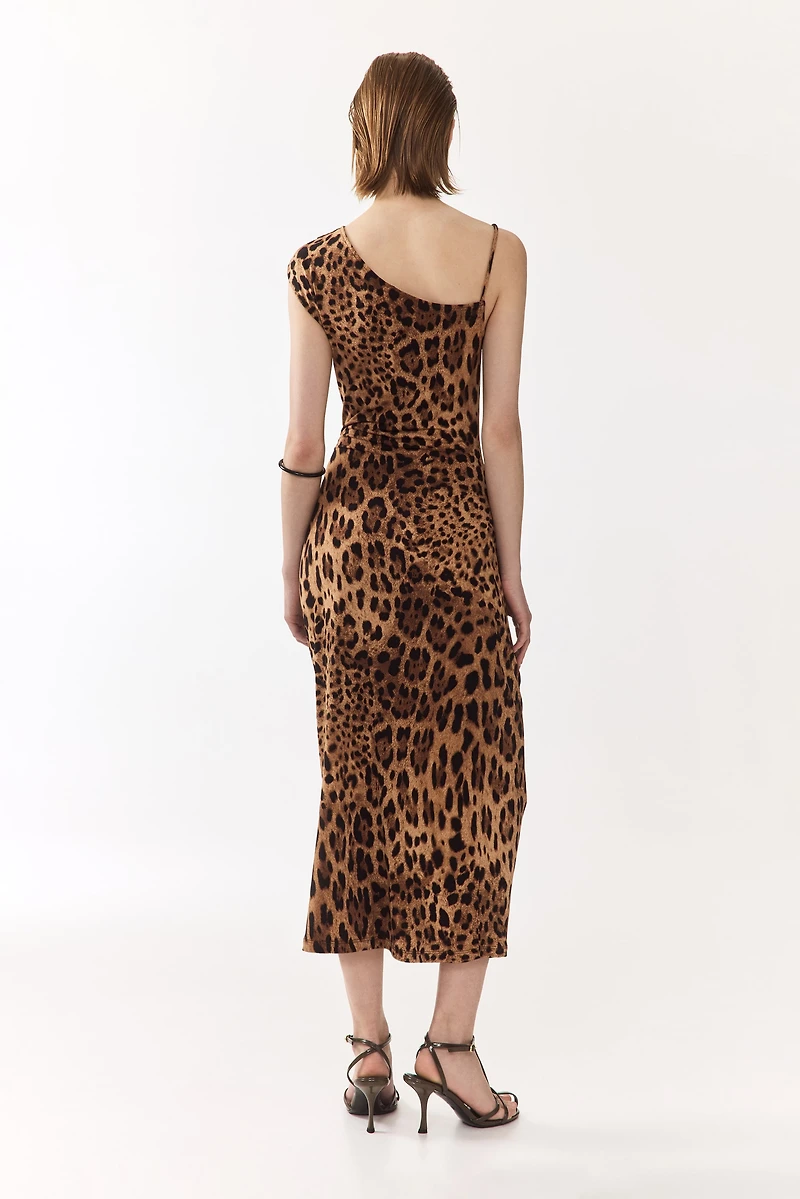 Robe asymétrique en jersey