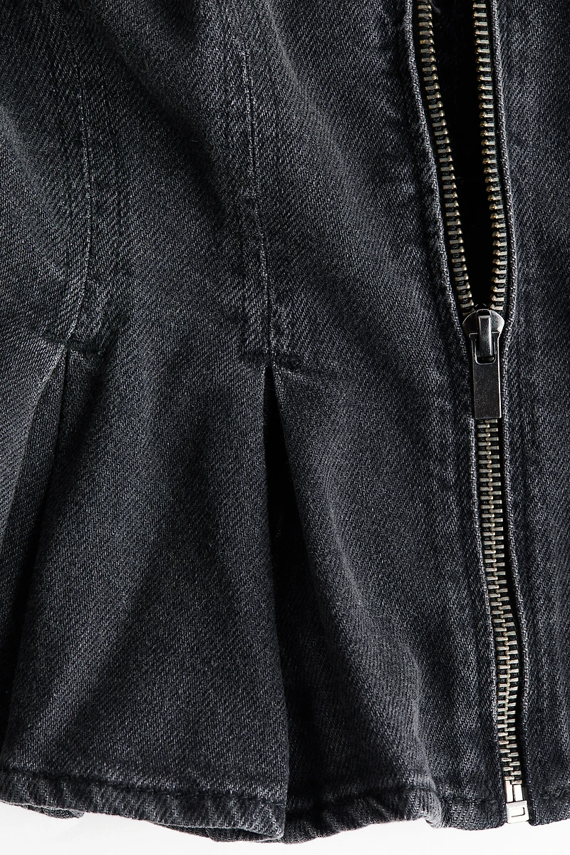 Denim Peplum Blouse