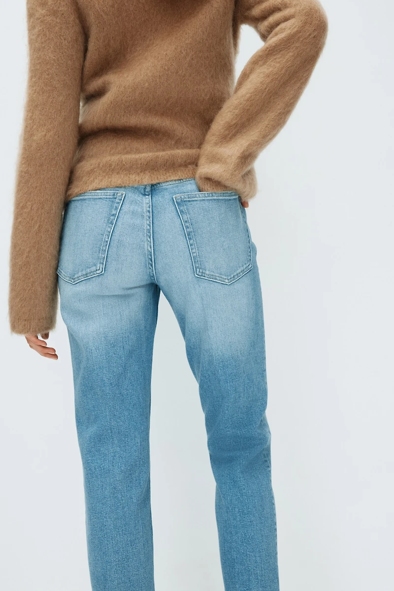 MAMA Slim Straight Ankle Jeans