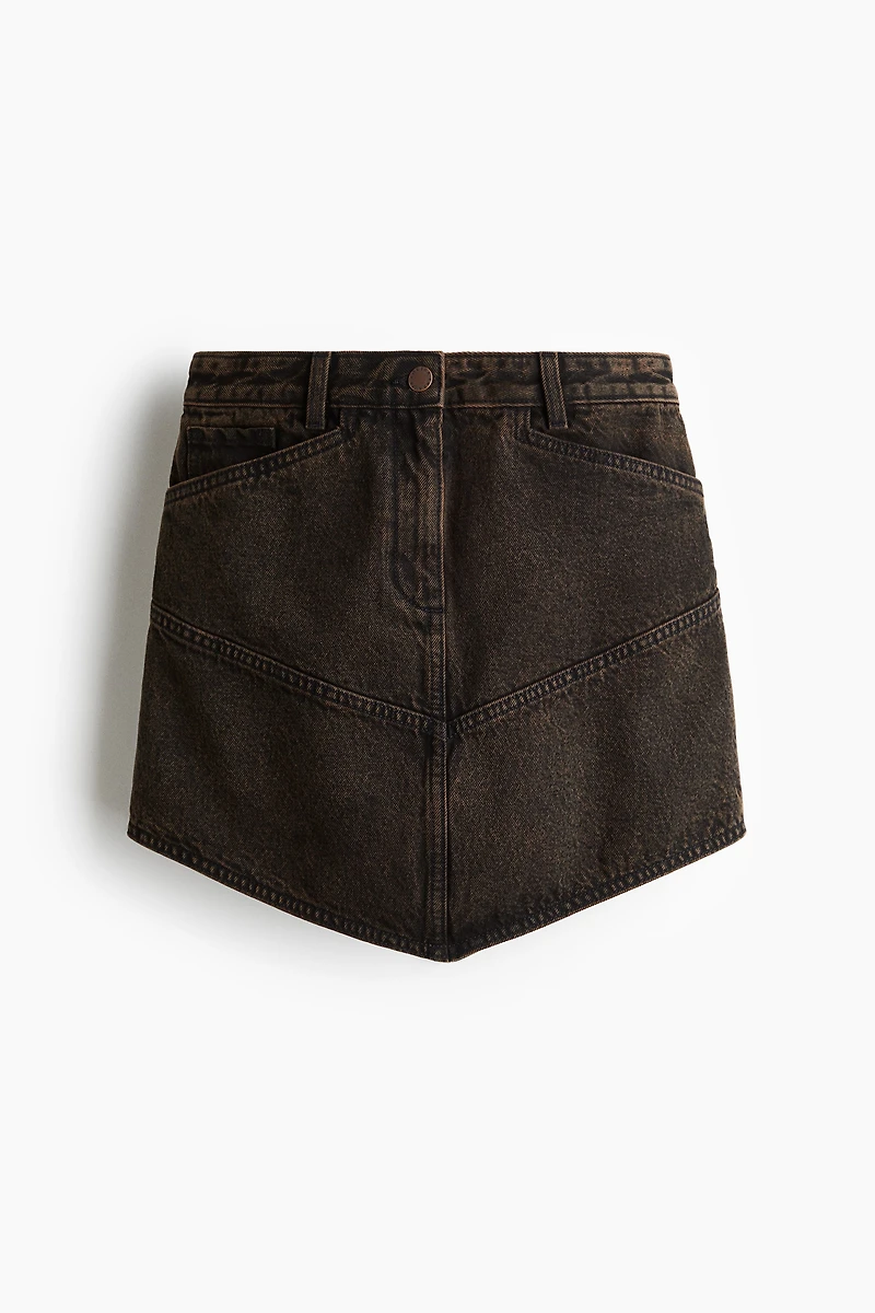 Jupe en sergé avec bas V