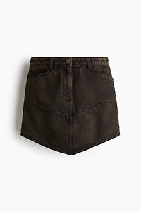 Jupe en sergé avec bas V