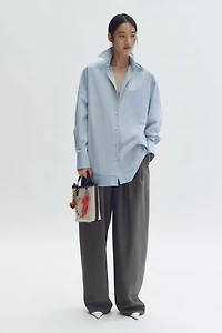 Chemise ample à panneaux en popeline