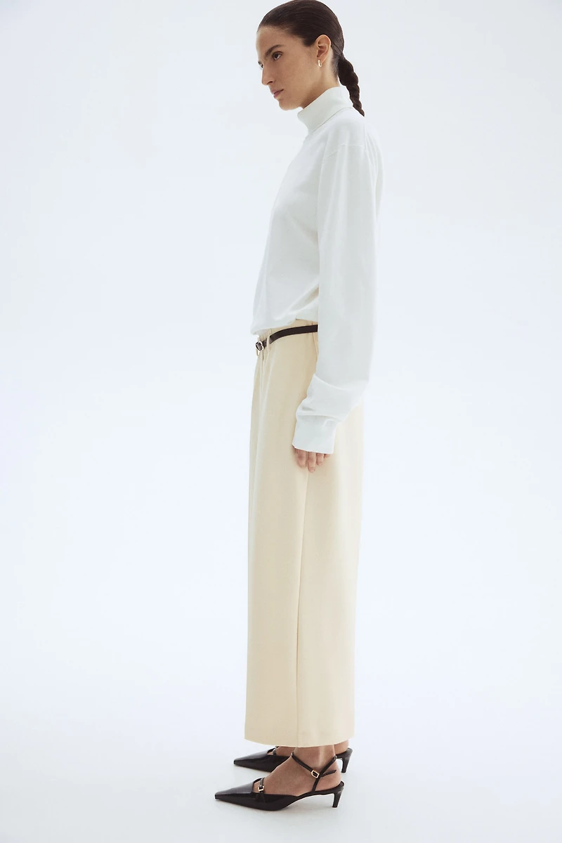 Belted Ankle-Length Pants