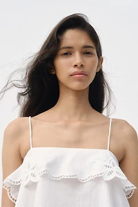 Camisole Top with Eyelet Embroidery