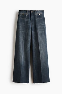 Wide High Waist Ankle Jeans