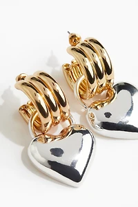 Two-Tone Pendant Earrings