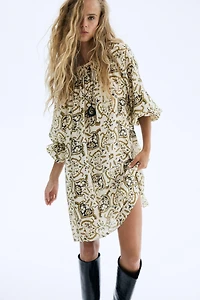 Oversized Tie-Belt Dress