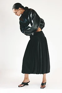 Bubble-Hem Jersey Skirt