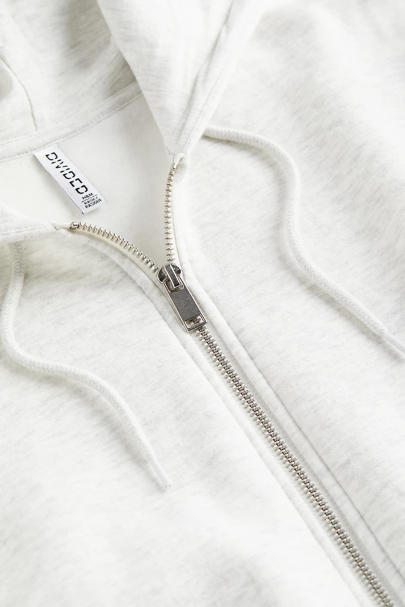 Short Hooded Sweatshirt Jacket