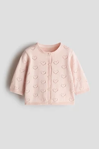Cotton Pointelle Cardigan