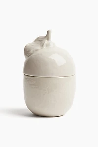 Pot citron en grès cérame