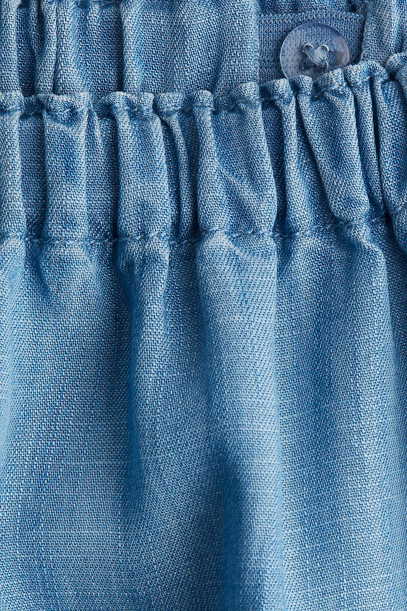 Embroidered-Detail Denim Skirt