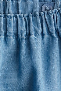 Embroidered-Detail Denim Skirt