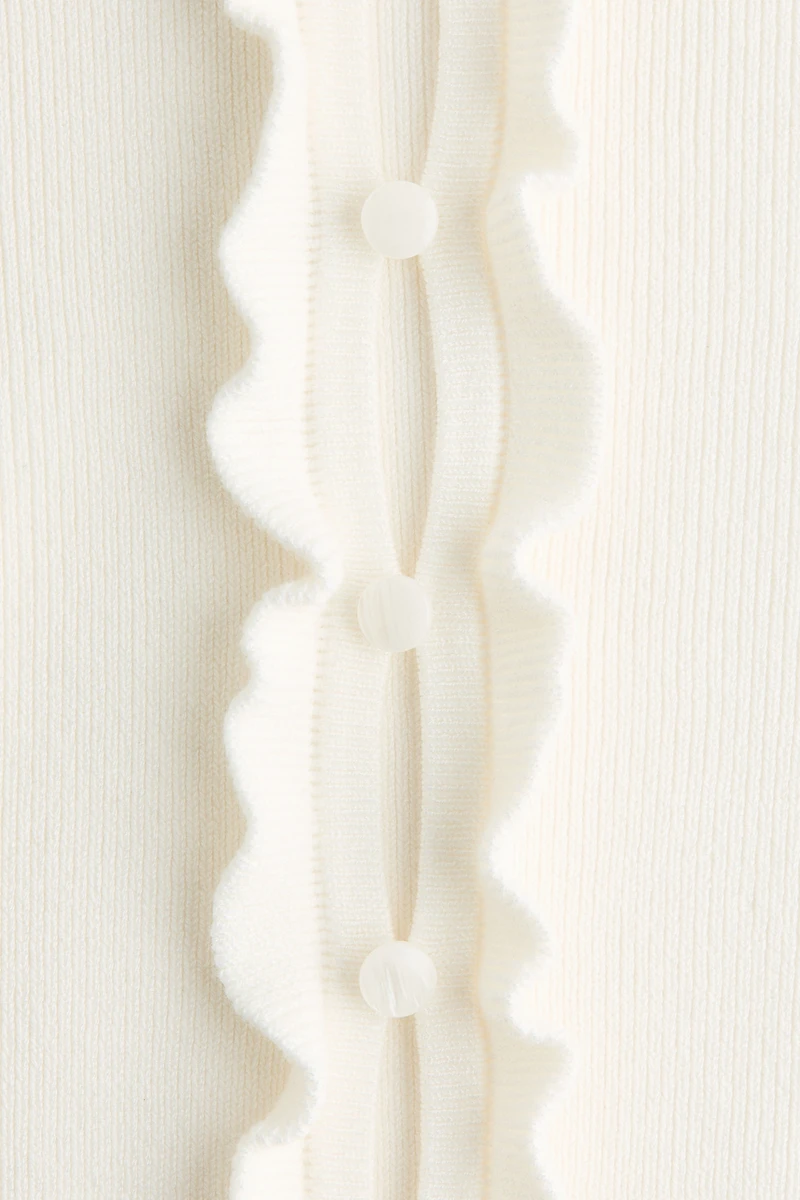 Ruffle-Trimmed Cardigan