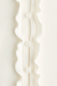 Ruffle-Trimmed Cardigan