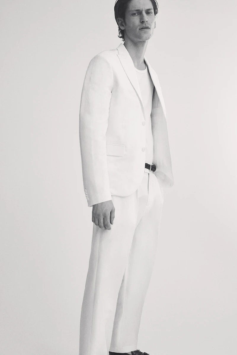 Regular-Fit Linen-Blend Jacket
