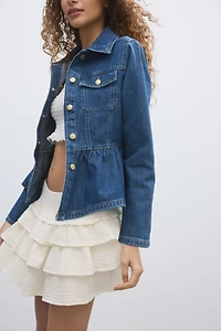 Tiered Viscose Mini Skirt