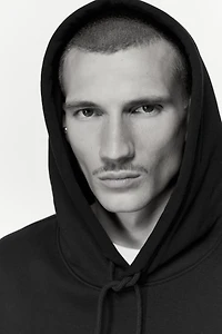 Loose-Fit Printed Hoodie