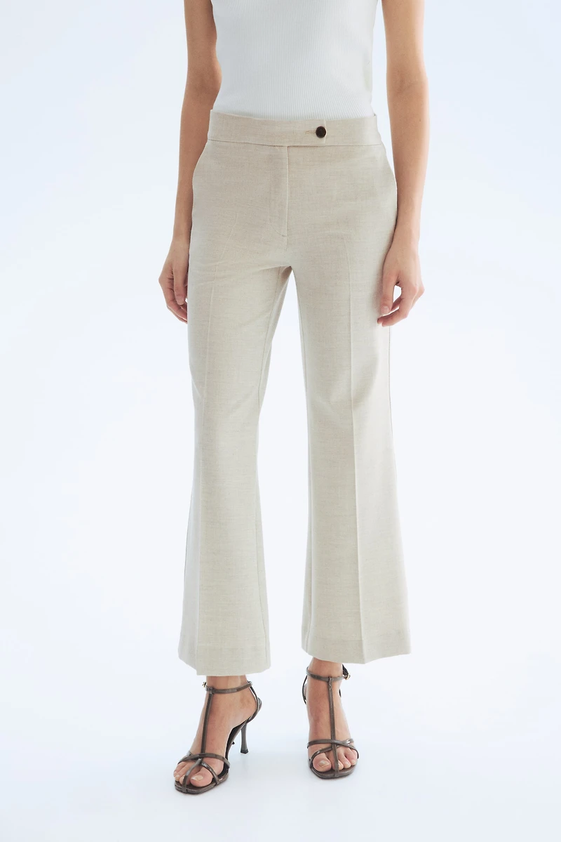 Pantalon semi-évasé sept huitième
