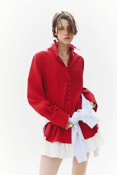 Chemise ample en modal mélangé