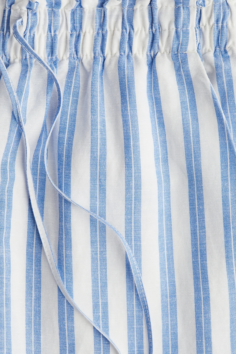 Linen-Blend Crop Pants