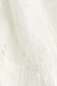 Cotton Dress with Eyelet Embroidery