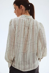Stand-Up Collar Blouse