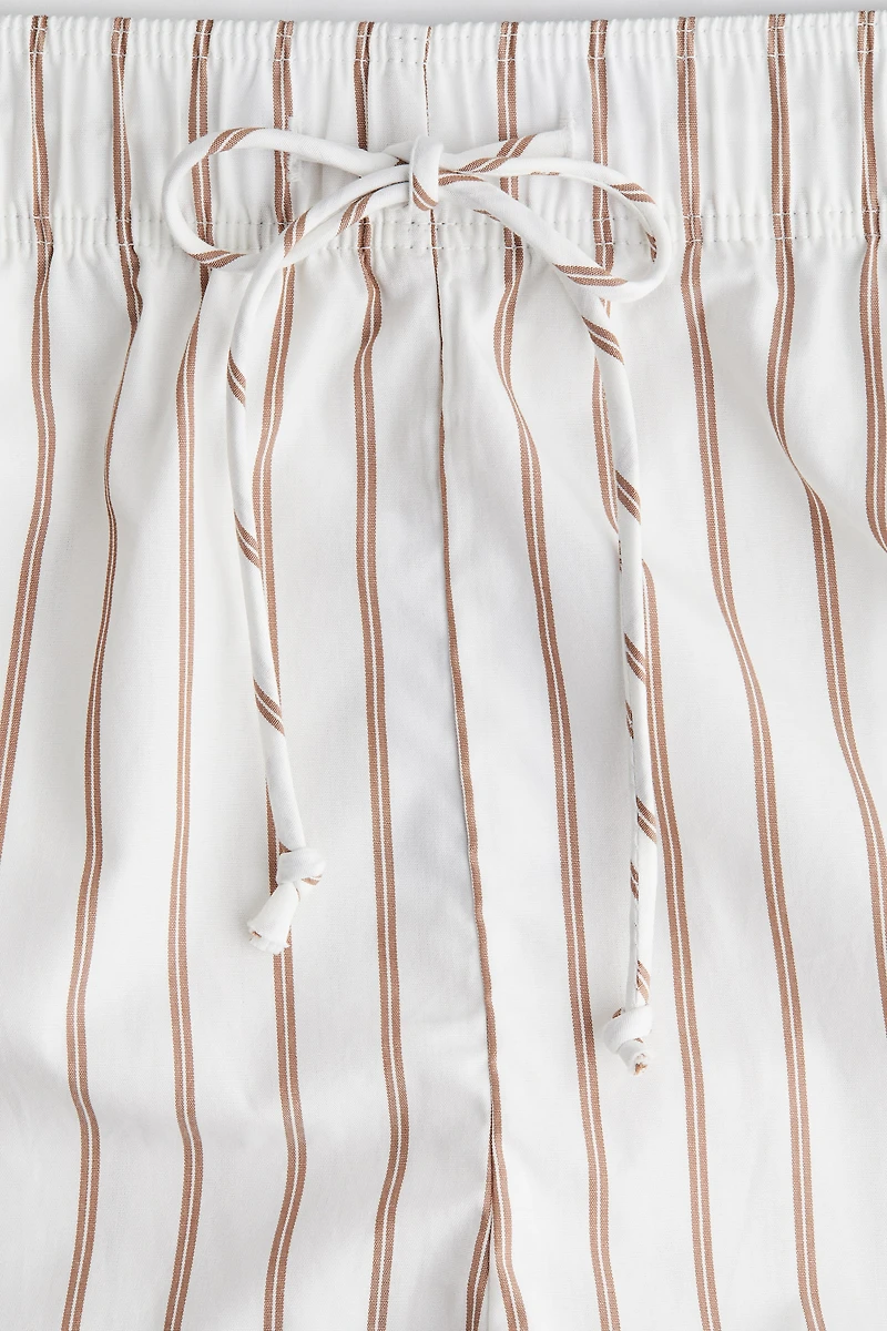 Short en coton avec cordon de serrage