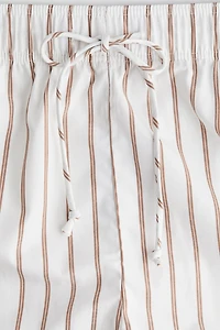 Short en coton avec cordon de serrage