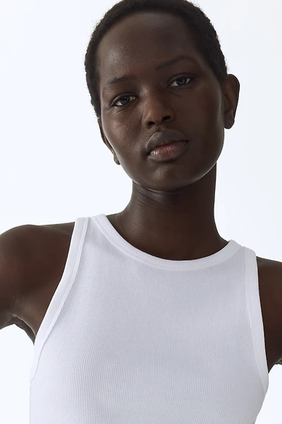 Débardeur en coton côtelé