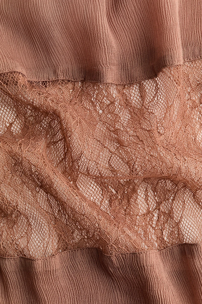 Lace-Detail Pajama Pants