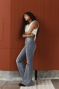 Jean évasé taille haute