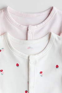 2-pack Cotton Pajama Jumpsuits