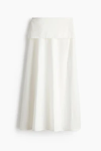 Flounced Poplin Skirt