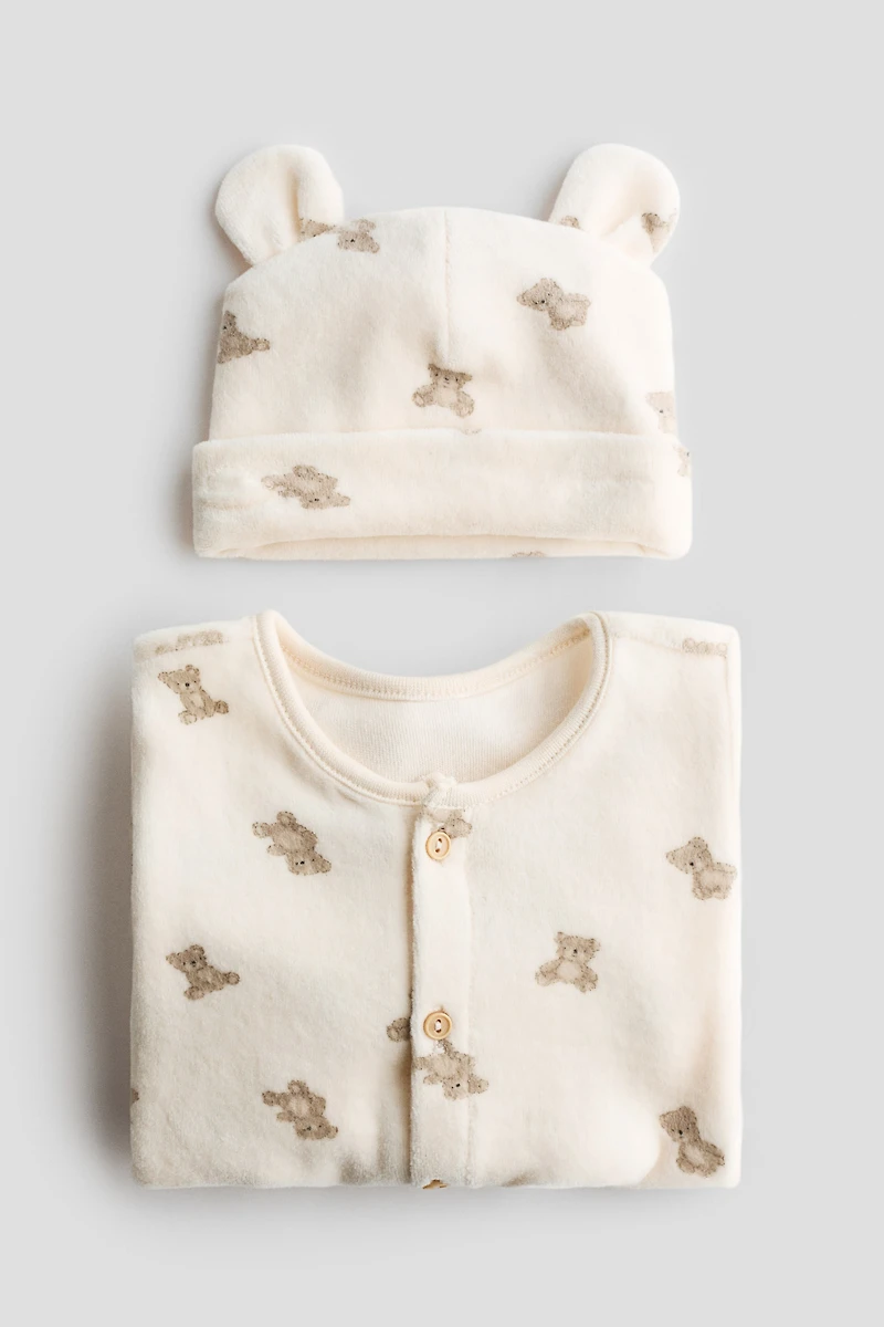 Ensemble 2 pièces en velours de coton