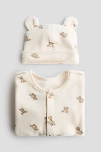 Ensemble 2 pièces en velours de coton